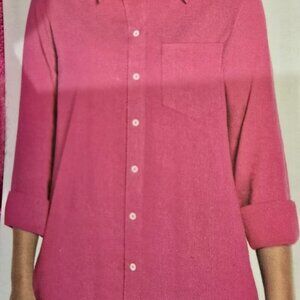 Chic Pink Button-Up Shirt